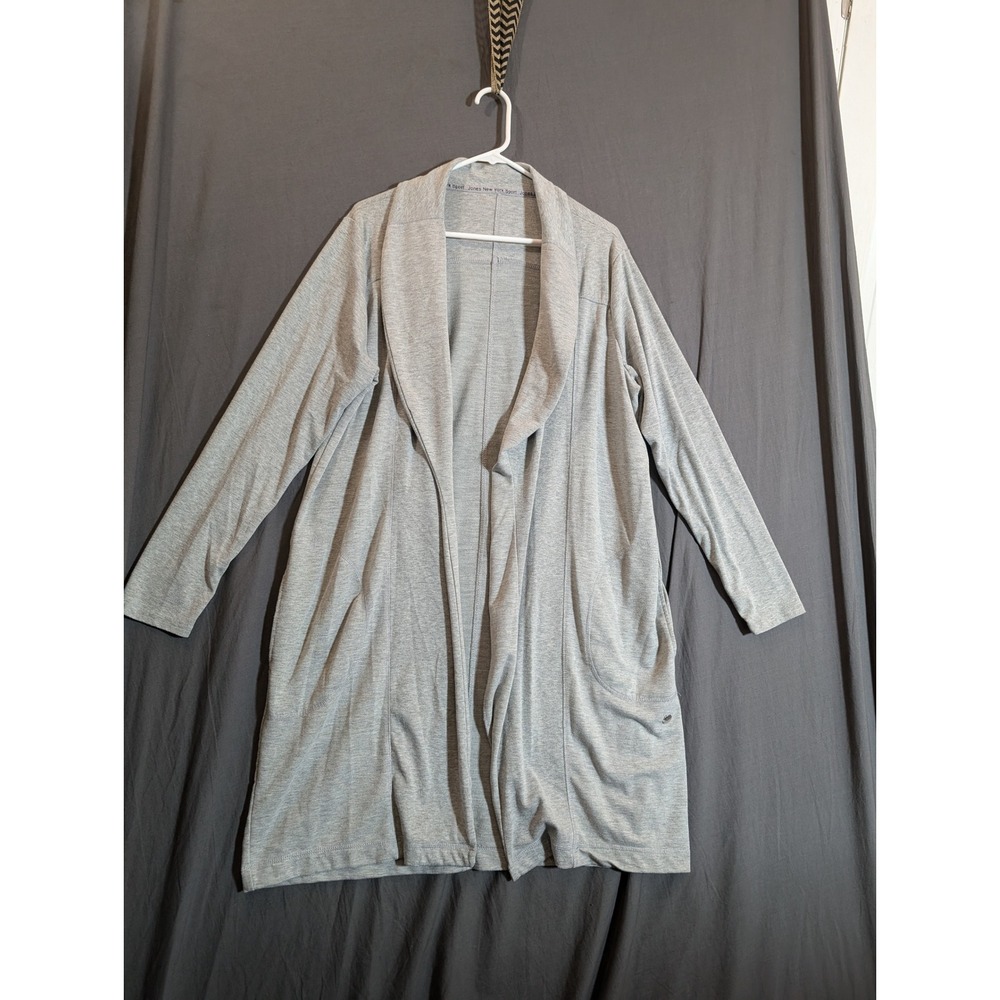 JONES NEW YORK SPORT Women's Gray Cardigan Jacket Open Front Long Sleeve Size 1X